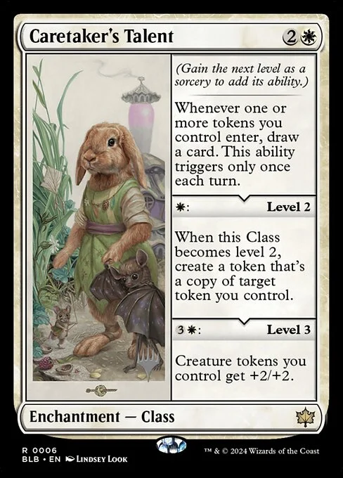 Caretaker's Talent, carta Magic di tipo Enchantment — Class illustrata da Lindsey Look