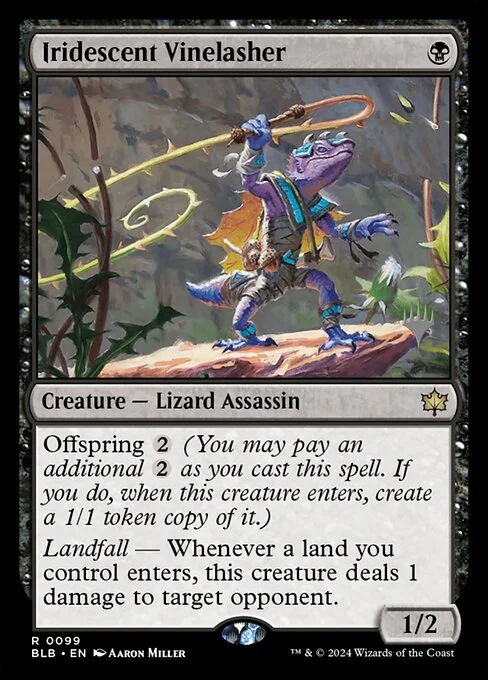 Iridescent Vinelasher, carta Magic di tipo Creature — Lizard Assassin illustrata da Aaron Miller