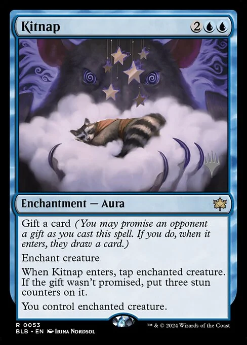 Kitnap, carta Magic di tipo Enchantment — Aura illustrata da Irina Nordsol