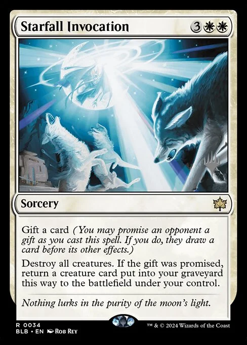 Starfall Invocation, carta Magic di tipo Sorcery illustrata da Rob Rey