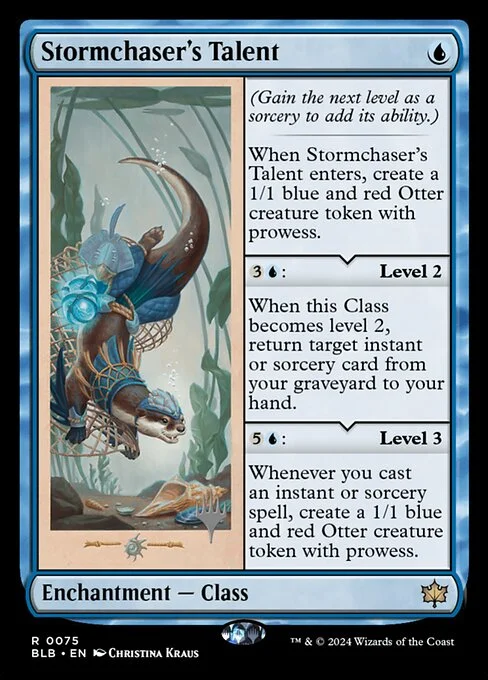 Stormchaser's Talent, carta Magic di tipo Enchantment — Class illustrata da Christina Kraus