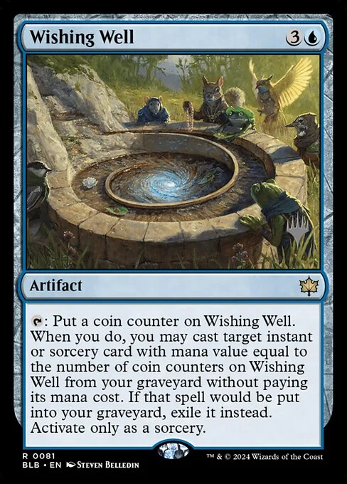 Wishing Well, carta Magic di tipo Artifact illustrata da Steven Belledin