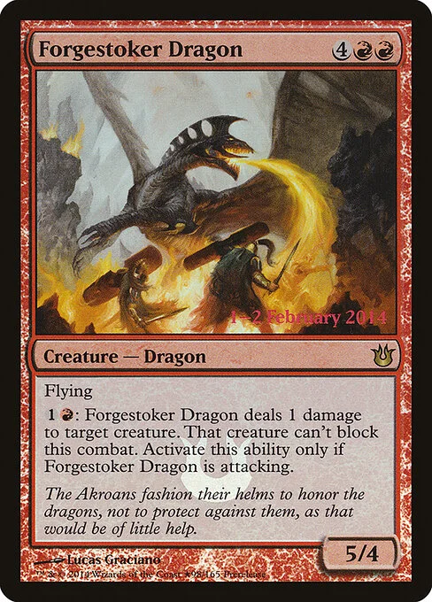 Forgestoker Dragon, carta Magic di tipo Creature — Dragon illustrata da Lucas Graciano