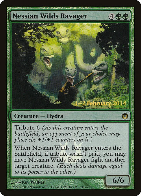 Nessian Wilds Ravager, carta Magic di tipo Creature — Hydra illustrata da Kev Walker