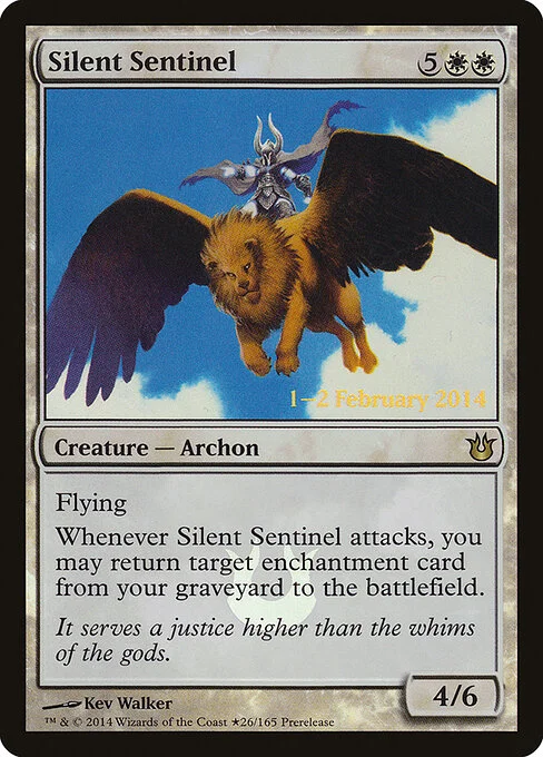 Silent Sentinel, carta Magic di tipo Creature — Archon illustrata da Kev Walker
