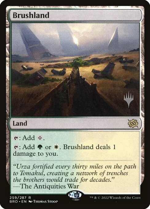 Brushland, carta Magic di tipo Land illustrata da Thomas Stoop