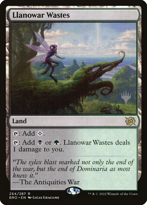Llanowar Wastes, carta Magic di tipo Land illustrata da Lucas Graciano