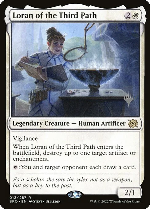 Loran of the Third Path, carta Magic di tipo Legendary Creature — Human Artificer illustrata da Steven Belledin