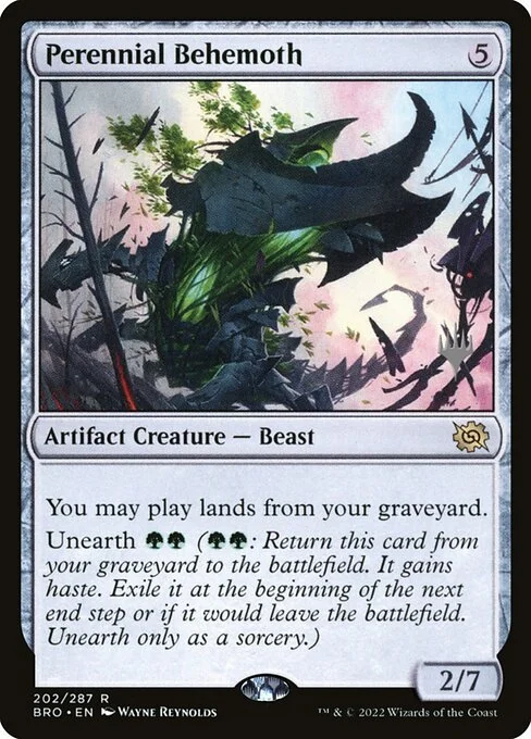 Perennial Behemoth, carta Magic di tipo Artifact Creature — Beast illustrata da Wayne Reynolds