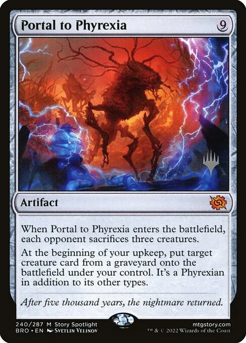 Portal to Phyrexia, carta Magic di tipo Artifact illustrata da Svetlin Velinov