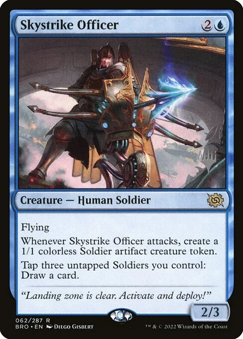 Skystrike Officer, carta Magic di tipo Creature — Human Soldier illustrata da Diego Gisbert