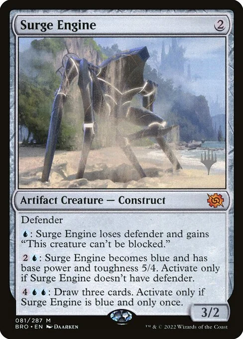 Surge Engine, carta Magic di tipo Artifact Creature — Construct illustrata da Daarken
