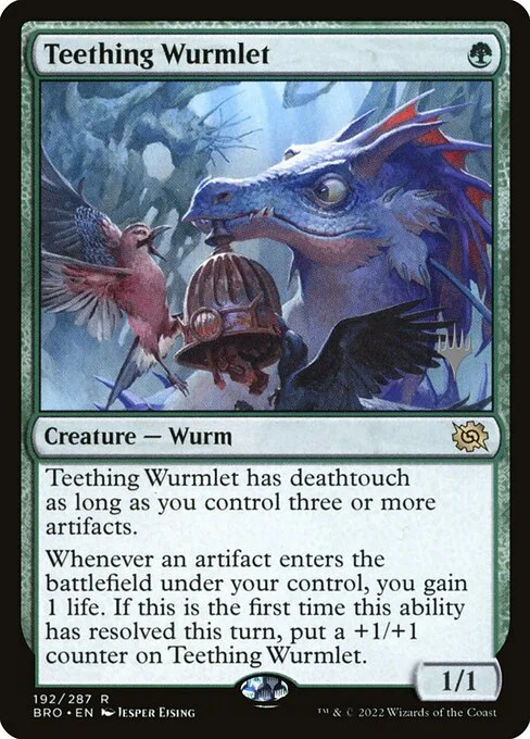 Teething Wurmlet, carta Magic di tipo Creature — Wurm illustrata da Jesper Ejsing