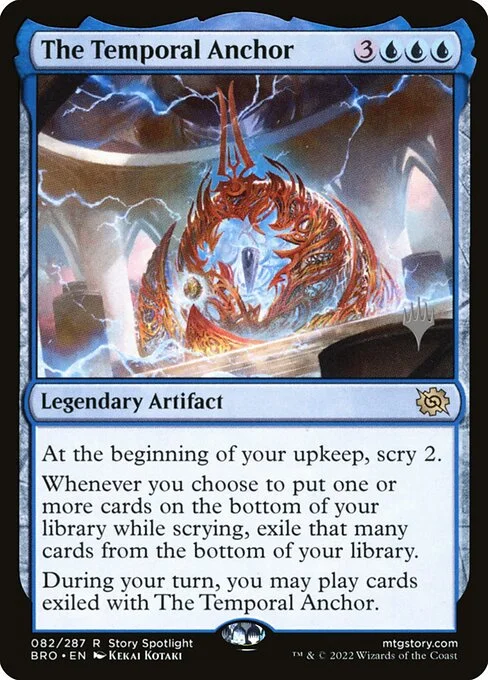 The Temporal Anchor, carta Magic di tipo Legendary Artifact illustrata da Kekai Kotaki