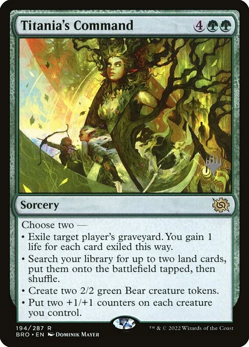 Titania's Command, carta Magic di tipo Sorcery illustrata da Dominik Mayer