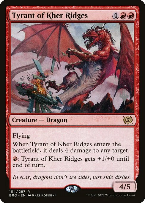 Tyrant of Kher Ridges, carta Magic di tipo Creature — Dragon illustrata da Karl Kopinski