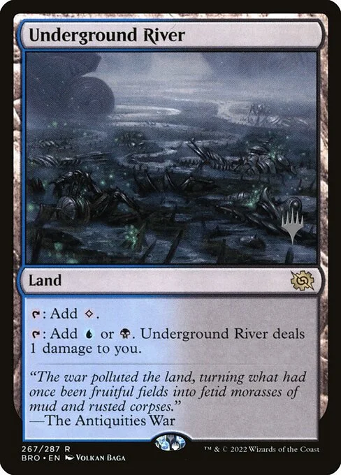 Underground River, carta Magic di tipo Land illustrata da Volkan Baǵa