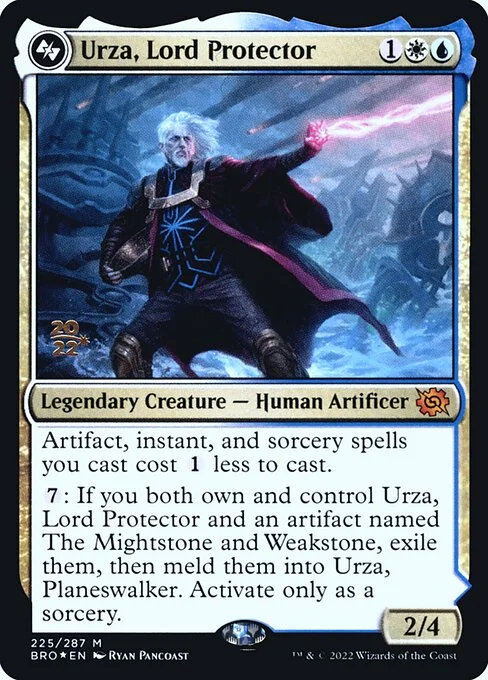 Urza, Lord Protector, carta Magic di tipo Legendary Creature — Human Artificer illustrata da Ryan Pancoast