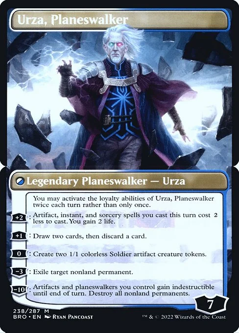 Urza, Planeswalker, carta Magic di tipo Legendary Planeswalker — Urza illustrata da Ryan Pancoast