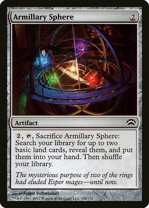 Armillary Sphere, carta Magic di tipo Artifact illustrata da Franz Vohwinkel
