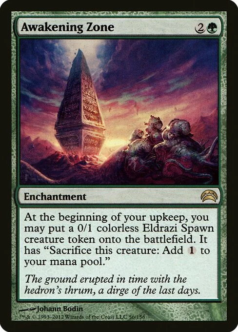 Awakening Zone, carta Magic di tipo Enchantment illustrata da Johann Bodin