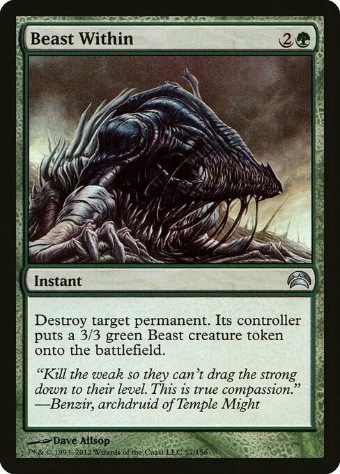 Beast Within, carta Magic di tipo Instant illustrata da Dave Allsop
