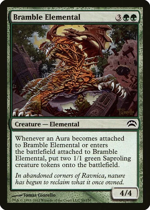 Bramble Elemental, carta Magic di tipo Creature — Elemental illustrata da Tomas Giorello