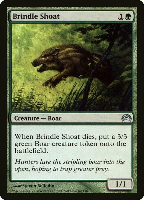 Brindle Shoat, carta Magic di tipo Creature — Boar illustrata da Steven Belledin