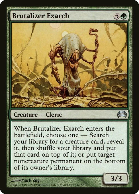 Brutalizer Exarch, carta Magic di tipo Creature — Phyrexian Cleric illustrata da Mark Zug