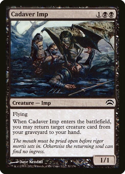 Cadaver Imp, carta Magic di tipo Creature — Imp illustrata da Dave Kendall