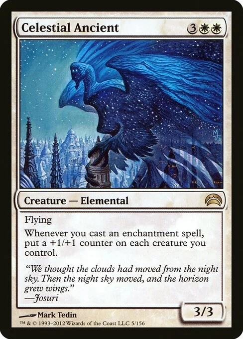 Celestial Ancient, carta Magic di tipo Creature — Elemental illustrata da Mark Tedin