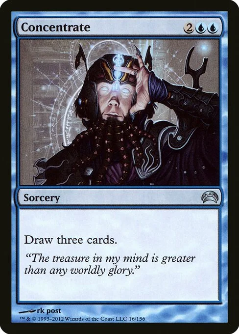 Concentrate, carta Magic di tipo Sorcery illustrata da rk post