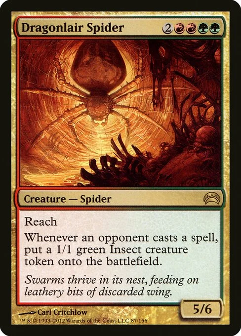 Dragonlair Spider, carta Magic di tipo Creature — Spider illustrata da Carl Critchlow