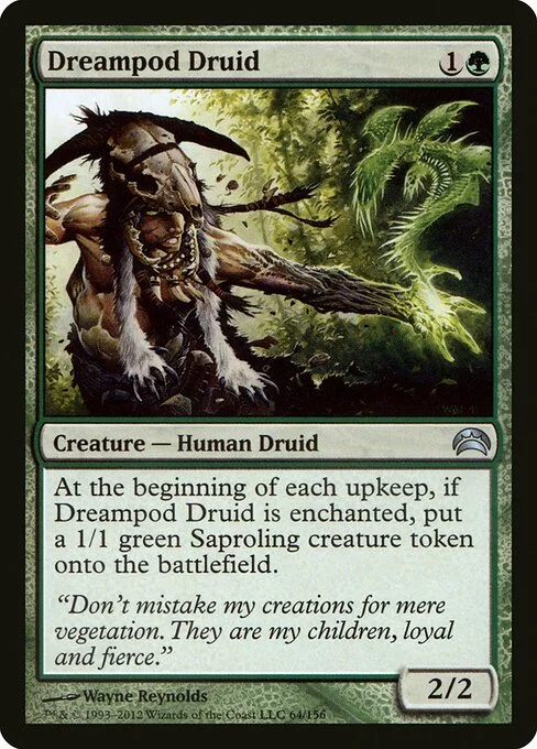 Dreampod Druid, carta Magic di tipo Creature — Human Druid illustrata da Wayne Reynolds