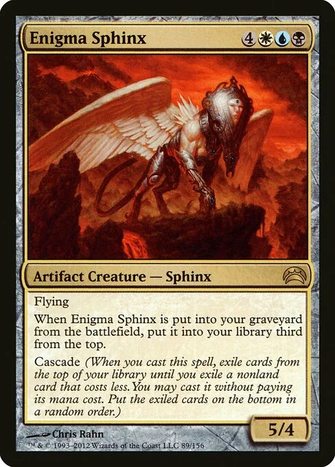 Enigma Sphinx, carta Magic di tipo Artifact Creature — Sphinx illustrata da Chris Rahn