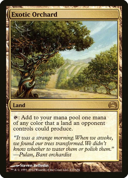 Exotic Orchard, carta Magic di tipo Land illustrata da Steven Belledin