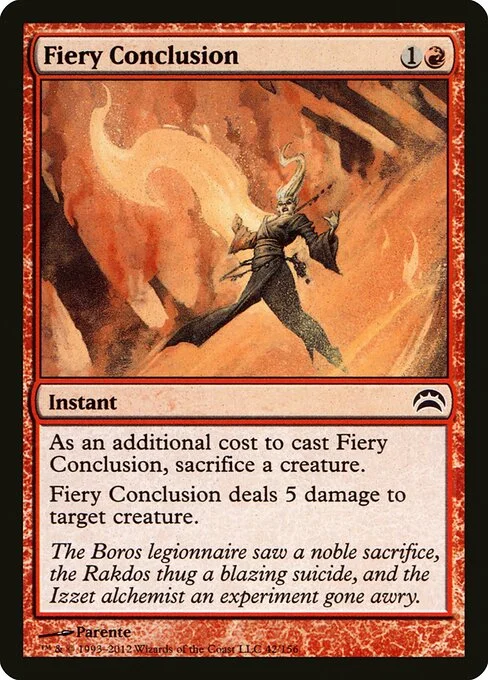 Fiery Conclusion, carta Magic di tipo Instant illustrata da Paolo Parente