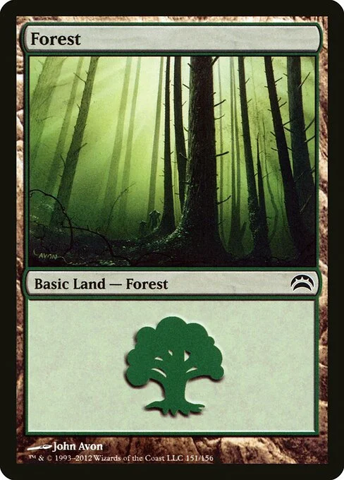 Forest, carta Magic di tipo Basic Land — Forest illustrata da John Avon