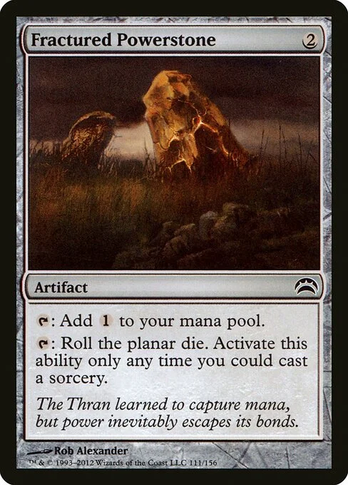 Fractured Powerstone, carta Magic di tipo Artifact illustrata da Rob Alexander