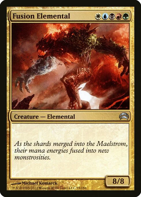 Fusion Elemental, carta Magic di tipo Creature — Elemental illustrata da Michael Komarck