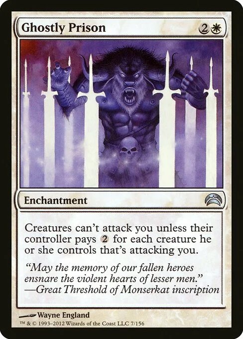 Ghostly Prison, carta Magic di tipo Enchantment illustrata da Wayne England