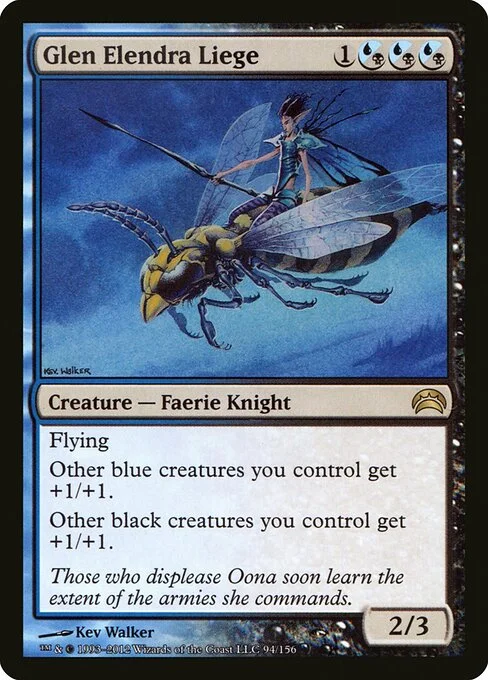 Glen Elendra Liege, carta Magic di tipo Creature — Faerie Knight illustrata da Kev Walker