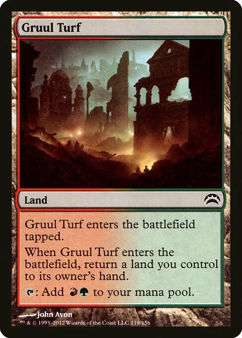 Gruul Turf, carta Magic di tipo Land illustrata da John Avon