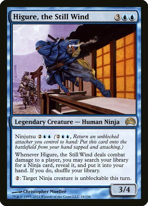 Higure, the Still Wind, carta Magic di tipo Legendary Creature — Human Ninja illustrata da Christopher Moeller