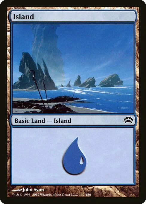 Island, carta Magic di tipo Basic Land — Island illustrata da John Avon