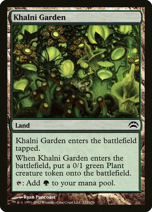Khalni Garden, carta Magic di tipo Land illustrata da Ryan Pancoast
