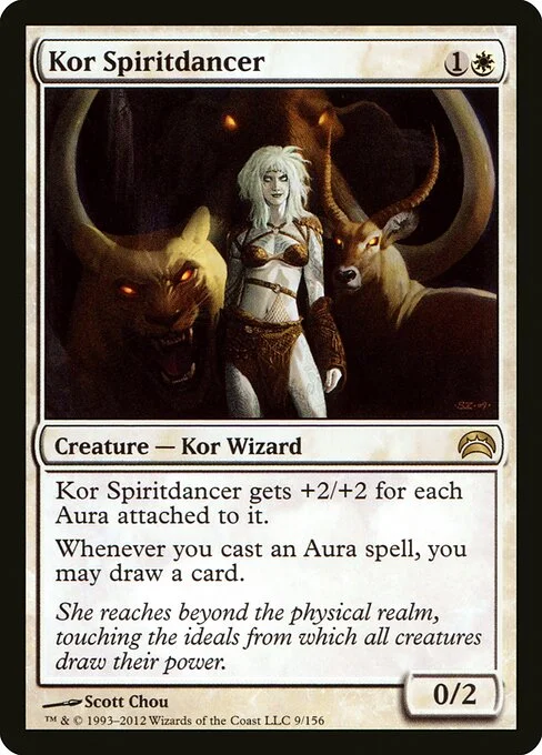 Kor Spiritdancer, carta Magic di tipo Creature — Kor Wizard illustrata da Scott Chou