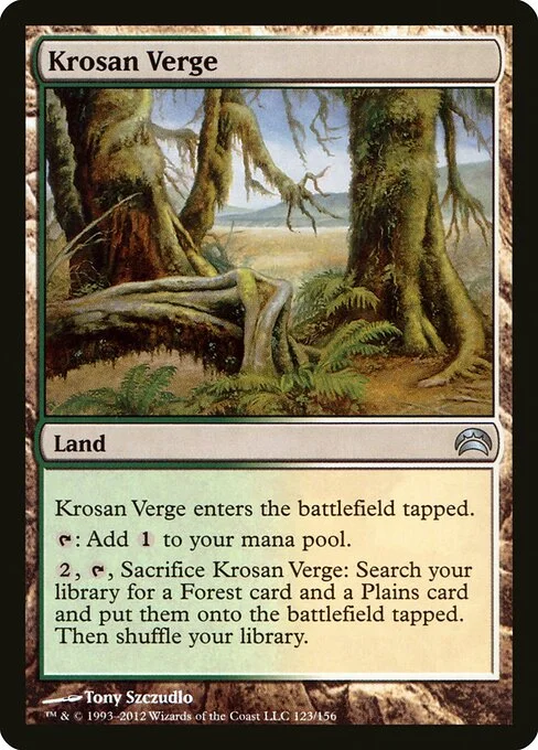 Krosan Verge, carta Magic di tipo Land illustrata da Tony Szczudlo