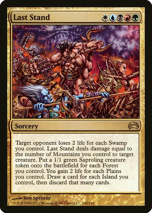 Last Stand, carta Magic di tipo Sorcery illustrata da Ron Spencer