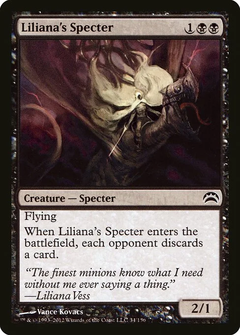 Liliana's Specter, carta Magic di tipo Creature — Specter illustrata da Vance Kovacs